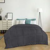 1 x RAW Customer Returns Utopia Bedding Quilted Duvet 220x260 cm, Bed Duvet 160 180, Nordic Filling 200 gr m in 100 Microfiber Gray  - RRP €29.09