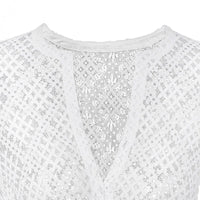 1 x RAW Customer Returns Kelliar Women s Long Sleeve V-Neck Blouse, White 38 - RRP €24.0