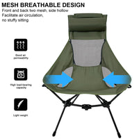 1 x RAW Customer Returns JOYART Camping Chair Foldable Camping Chair Portable Camping Chair Very Stable Frame 150Kg Folding Chair Small Folding Chair with Carrying Bag and Bags for Picnic, Outdoor, Hiking, Black - RRP €46.38