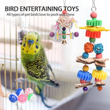 1 x RAW Customer Returns MQUPIN Parrot Bird Toys Claw Toys and Accessories 12 Packs, Swing Chewing Toys Ladder Climbing Bird Cage Toys for Cleaning Small Parakeets, African Grey - RRP €19.99