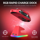 1 x RAW Customer Returns VGN Game Power Attack Shark X6 Superlight Wireless Gaming Mouse with RGB Charging Station, 49g Ultralight Mouse, PixArt PAW3395 Sensor, 26000DPI, 2.4G BT Wired, Griptape Set, G502, PC Mac, White - RRP €58.99