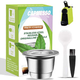 1 x RAW Customer Returns CAPMESSO Reusable Coffee Capsules, Compatible with espresso OriginalLine Refillable Espresso Capsules Reusable Capsule Espresso Coffee Pad Stainless Steel Capsules 3 Pod Set  - RRP €31.99