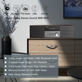 1 x RAW Customer Returns Compact Micro HiFi Home Stereo System with CD Player, Bluetooth, FM Radio, USB, AUX-in, LED Display and Large Button, Remote Control - RRP €89.75