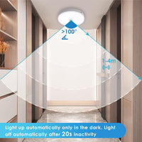 1 x RAW Customer Returns SOAIY Motion Sensor Ceiling Light 18.8CM Ceiling Light with AUTO ON OFF Motion Detector 7500mAH Rechargeable 5000K Ultrathin 4.9 cm Color Rendering 80 for Corridors, Stairs, Garages - RRP €24.95