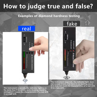 1 x RAW Customer Returns Diamond Test Pen, High Accuracy Electronic Jewelry Diamond Tester Professional Diamond Detector with 2x30x Magnification Mini LED Foldable Magnification - RRP €25.99