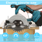 1 x RAW Customer Returns Brushless mini circular saw, hand circular saw for Makita 18V battery with 4 saw blades 125mm , copper motor can cut diagonally 0-8000RM min multifunctional saw for woodworking - RRP €77.64