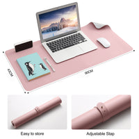 2 x RAW Customer Returns BUBM Multifunctional Office Mouse Pad, 90 x 43cm Waterproof Desk Pad Made of PU Leather, Ultra Thin Mousepad, Non-Slip Desk Mat, for Office and Home-Pink - RRP €34.18