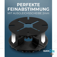 1 x RAW Customer Returns QUICK2FIX leveling discs for slab supports - 50 pieces - pedestal supports and gravel supports 2mm, rubber slab supports - pedestal supports for patio slabs. Made in Germany - RRP €40.6