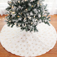 1 x RAW Customer Returns Christmas tree skirt Christmas tree blanket white plush Christmas tree blanket round Christmas tree stand carpet Christmas decoration Christmas tree skirt for Christmas holiday white Christmas tree blanket, 78cm  - RRP €16.13