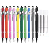 1 x RAW Customer Returns ENLACE Ergonomic Ballpoint Pens High Quality 10 Pieces Black Metal Ballpoint Pens, 1.0 mm Ballpoint Pen, Ballpoint Pen Set with 10 Ballpoint Pen Refills for Office, Household, School - RRP €11.09