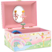 1 x RAW Customer Returns Jewelkeeper Musical Ballerina with Music - Girls Jewelry Box with Rotating Ballerina - Rainbow Design and Swan Lake Melody Girls Jewelry Box - 14.9 x 10.8 x 8.6 cm - RRP €19.99