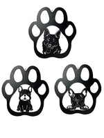 5 x Brand New Ctpeng Wall Decor, Dog Wall Decor, Cute Paw Paw, Wall Decorations for Home and Living Room Set of 3, Black, Metal - RRP €114.0