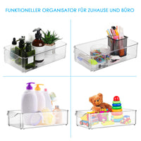 1 x RAW Customer Returns Chuboir Refrigerator Organizer Set of 3, Transparent Stackable Storage Box Organizer with Lid, Refrigerator Organization System Box for Kitchens, Pantry, Refrigerator, Cupboards, Shelves - RRP €18.99