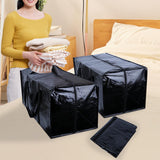 1 x RAW Customer Returns 6 pieces storage bag xxl blue clothes storage organization moving boxes clothes storage clothes bags moving bags storage bag for duvets storage boxes clothing large - RRP €39.99