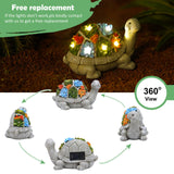 1 x RAW Customer Returns Yeomoo Solar Garden Figures Turtle Garden Decoration for Outdoors, with Succulents and 7 LED Lights Home Balcony Decoration, Figure Kawaii Gifts for Women Mom Decoration for Room Terrace - RRP €34.07