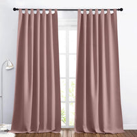 1 x RAW Customer Returns PONY DANCE Opaque curtains living room modern curtains with loops blackout curtains thermal curtain loop curtain set of 2 H 245 x W 140 cm, gray blue - RRP €40.92