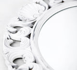 1 x RAW Customer Returns YCHMIR Circle Mirror Round Wall Mirror Vintage Wall Mirror 47.8 cm White - RRP €35.28