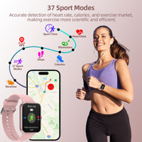 1 x RAW Customer Returns JUBUNRER Smartwatch Women Men with 1.83 inch Touch Phone Function Heart Rate Sleep Monitor Pedometer Calories IP68 Waterproof Christmas Fitness Watch Women for IOS Android 2 Wristbands  - RRP €39.99