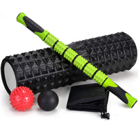 1 x RAW Customer Returns Odoland fascia roller fascia set 5 in 1 with foam roller 45 x 14cm massage roller foam roller massage balls for fascia training of muscles and relief of sore muscles - RRP €34.76