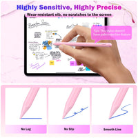 1 x RAW Customer Returns TiMOVO Pen Compatible with Apple iPad Pro Air Mini iPhone Samsung Lenovo Tablet, High Sensitivity Capacitive Stylus Magnetic Pen with 3 Replacement Nibs, Touch Pen Tablet Accessories, Pink - RRP €22.99