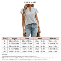 2 x Brand New T-Shirt Women Ruffle V-Neck Hollow Out Short Sleeve Blouse Loose Casual Top M  - RRP €44.18