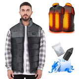 1 x Brand New AFUNSO Heated Vest Women Men, Lightweight Outdoor Heating Vest, Temperature Control Heating Zones Heated Jacket Heating Jacket with Heated Collar Battery Not Included Output 5V 2A or higher  - RRP €40.88