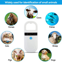 1 x RAW Customer Returns Pet ID Reader, Rechargeable Pet Microchip Scanner Pet Chip ID Scanner Animal Handheld Reader Pet Tag Display for ISO 11784 11785, FDX-B and EMID, Pet Tag Scanner for Animal - RRP €27.69