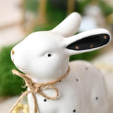 5 x Brand New VALERY MADELYN 2 pieces Easter bunny for Easter decoration made of ceramic, Mother s Day gift, Easter decoration modern, spring decoration indoor table decoration, Easter gifts, for decoration living room office party, 13 15 cm - RRP €167.7