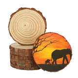 1 x RAW Customer Returns GOYADA wooden discs 8 pieces wooden discs for crafts 16-18 cm, thickness 15 mm, wooden log discs, tree discs decoration for art, wedding and Christmas, craft decorations - RRP €22.99