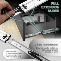 1 x RAW Customer Returns SHUHANG drawer rails 68 kg load capacity with ball bearing drawer slides full extension 300 350 400 450 500 550 600 650 700 750 800 850 900 950 1000 mm, side mounting 1 pair - RRP €29.26