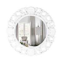 1 x RAW Customer Returns YCHMIR Circle Mirror Round Wall Mirror Vintage Wall Mirror 47.8 cm White - RRP €35.28