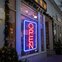 1 x RAW Customer Returns OPEN Neon Sign, 43x23cm OPEN Neon Sign Neon Light Bar Neon Sign LED Neon Light Powered by USB with Dimmable Switches, for Bar Club Shop Restaurant Cafe Vertical  - RRP €39.1