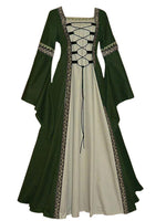 1 x RAW Customer Returns Feynman Retro Medieval Dress Gothic Palace Ladies Trumpet Sleeve Party Renaissance Costume - RRP €43.99