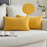 1 x RAW Customer Returns MIULEE Set of 2 Cushion Covers Decorative Pillows Grainy Decorative Pillowcase Cushion Cover Sofa Cushion Decorative Cover Soft Decorative Pillow Cushion for Living Room Bedroom 30 x 50 cm Olive Yellow - RRP €17.99