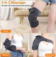 1 x RAW Customer Returns Knee Massager Knee Warmer 3 IN 1, Knee Shoulder Elbow Brace with 5 Heating and 3 Massage, Wireless Heated Knee Brace Rechargeable Adjustable Size for Pain Relief Gifts - RRP €33.23