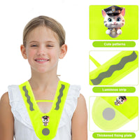 6 x Brand New Essoy Reflective Vest for Kids and Students, Warning Safety Vest, V-Shape Night Warning Reflective Vest for Running, Walking, Cycling - RRP €136.8