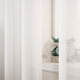 1 x RAW Customer Returns MIULEE Set of 2 Voile Curtains Sheer Linen Curtain with Eyelets Transparent Linen Look Curtain Eyelet Curtain Living Room Window Curtain Translucent Decorative Curtain Bedroom 140 x 225 cm W x H White - RRP €29.2