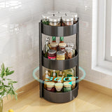 1 x RAW Customer Returns YunNasi Spice Rack Rotating Turntable Organizer Black Kitchen Shelf Made of Carbon Steel Lazy Susan Spice Carousel Kitchen Organizer Spice Stand for Spice Jars, Seasoning Bottle - RRP €37.99