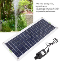 1 x RAW Customer Returns BuyWeek Solar Water Pump Kit, 30W Polysilicon Solar Panel Fountain Pond Pump Kit for Solar Powered Fountains Pond Gardens - RRP €49.29