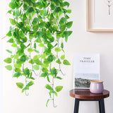 1 x RAW Customer Returns Mocoosy 2 Pack Artificial Hanging Plants with Baskets, Fake Hanging Leaves Artificial Plants Wall Hanging Ivy Green Vine for Home Garden Room Wedding Decorations - 2 Baskets  - RRP €19.99