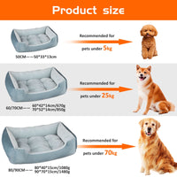 1 x Brand New Bibykivn Dog Bed, Dog Bed Dog Cushion, Dog Bed with Removable Bottom Cushion, Raised Edges for Small, Medium and Large Dogs 50 33cm, Mist Blue  - RRP €22.18