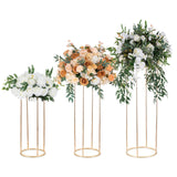 1 x RAW Customer Returns Sziqiqi 3 Pieces Tall Flower Vases for Wedding Centerpieces Risers - 60-80-100cm Gold Metal Flower Centerpieces for Geometric Floor Leads for Wedding Reception Event - RRP €86.51