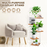 1 x RAW Customer Returns YOCOMEY 6-Tier Wooden Flower Shelf Plant Shelf, Multi-Tier Flower Stand Plant Stand Flower Bench Flower Stairs Plant Stairs Stand Shelf for Indoor Garden Balcony Decoration White  - RRP €55.45