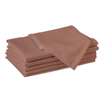 4 x RAW Customer Returns Encasa cotton cloth napkins Set of 6 Size 43x43 cm Tan Solid Color Machine washable - RRP €81.6