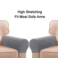 2 x Brand New Golden Apple 1 Pair Elastic Sofa Armrest Protectors Removable Light Gray - RRP €40.8