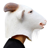 1 x RAW Customer Returns CreepyParty Goat Mask Halloween Costume Party Animal Head Latex Masks Goat Carnival Masks - RRP €22.21