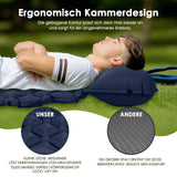 1 x RAW Customer Returns Grassman Sleeping Mat Self-Inflating Inflatable, Outdoor Sleeping Mat with Pillow Ultralight, Camping Sleeping Mat with Foot Pump, Small Pack Size Air Mattress Waterproof for Hiking Camping Blue - RRP €27.3