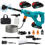 1 x RAW Customer Returns 6-in-1 Cordless Pressure Washer for Makita 18V, Mobile High Pressure Cleaner Gun with 3000mAh panthem Battery Charger, Portable Cordless Pressure Washer Gun for Car, House, Lawn, Garden, Fence  - RRP €78.99