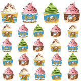 1 x Brand New ZGCXRTO Oktoberfest Ice Cream Paper Cup 24 Pieces Ice Cream Cups Beer Festival Beer Party Checkered Paper Cups Disposable Cold and Hot Food Dessert Bowls - RRP €20.4