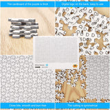 2 x RAW Customer Returns TYXSHIYE 1000 Piece White Puzzle, Blank Puzzle for Painting Yourself, 42cm 29.7cm 2mm Mini Cardboard Puzzle - Family Puzzle Reduced Pressure Difficult Puzzle Frame Puzzle for Children Adults - RRP €36.28